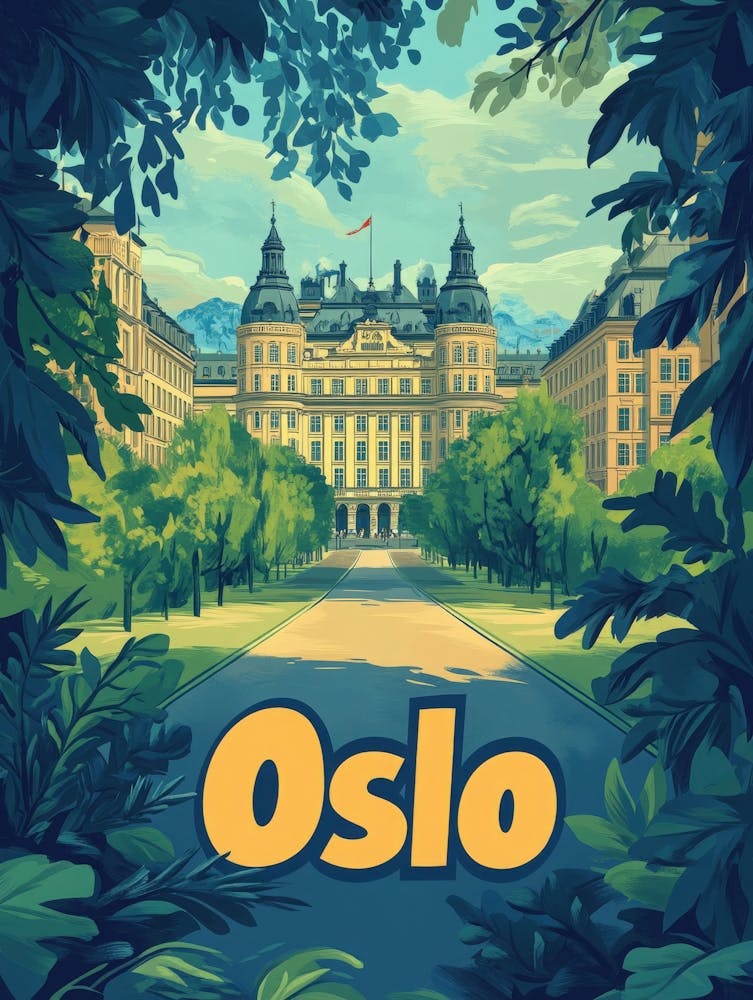 Aihrgdesign A Classic 1960s Travel Poster For Oslo 1