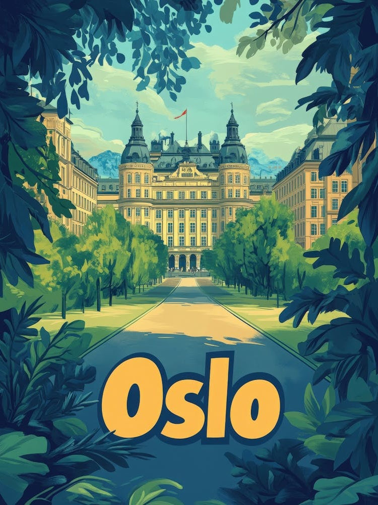 Aihrgdesign A Classic 1960s Travel Poster For Oslo 1