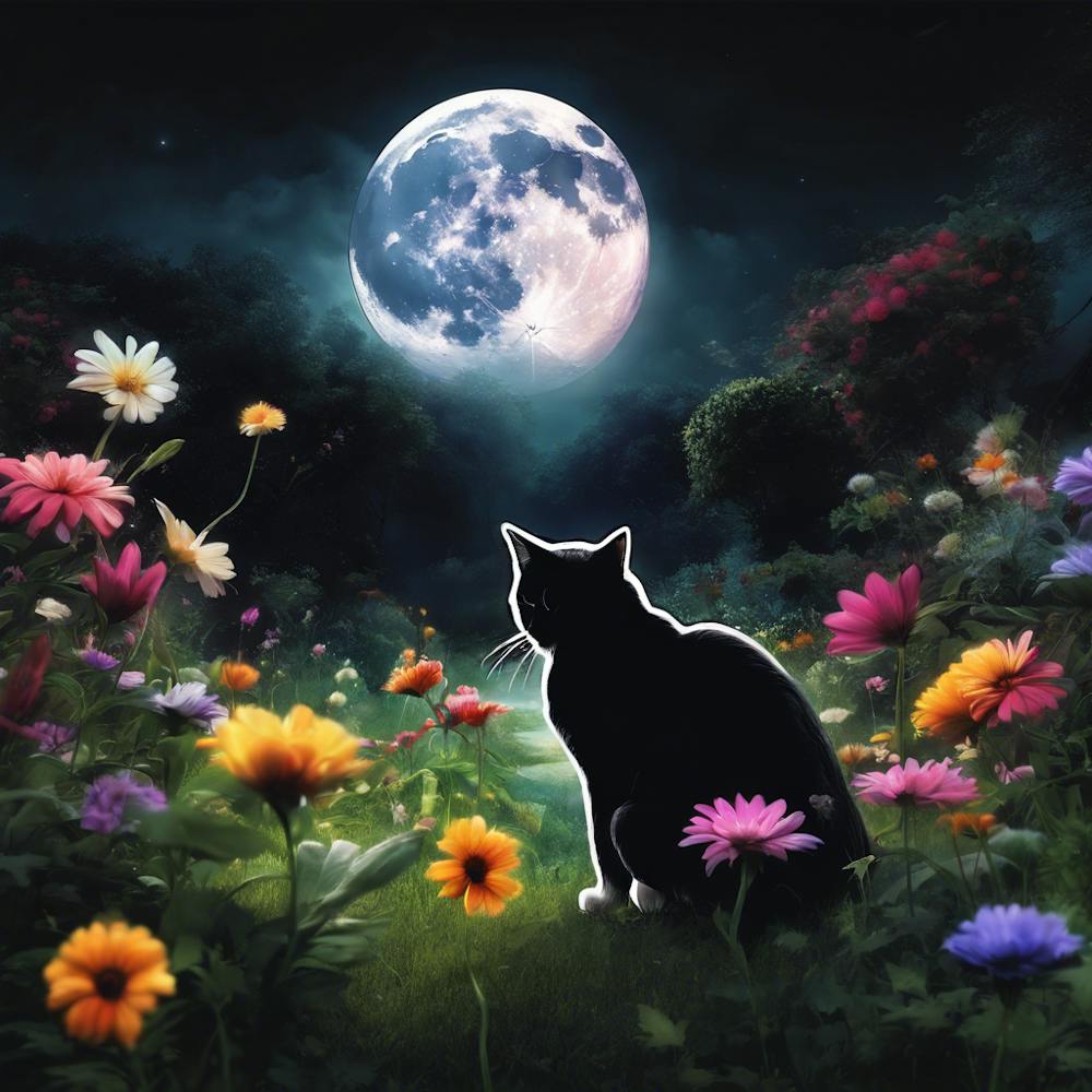 Cat In The Moonlight