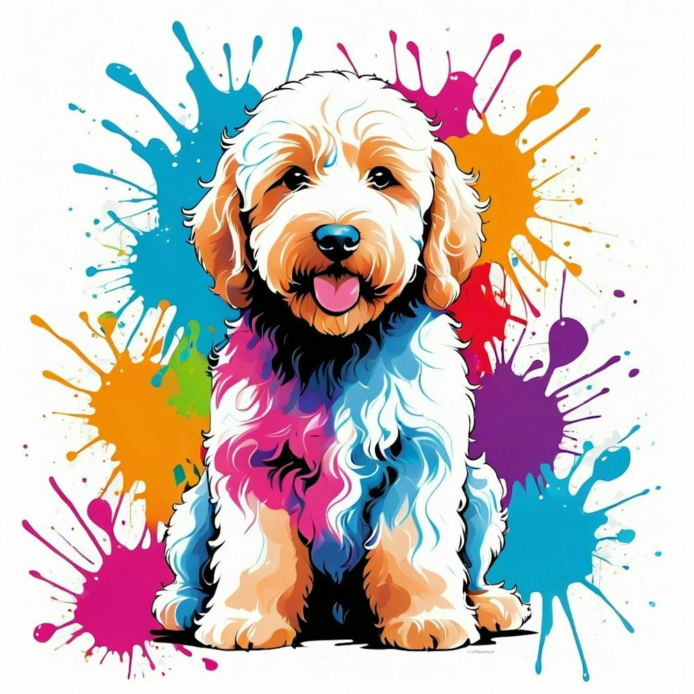 Graffiti Golden Doodle