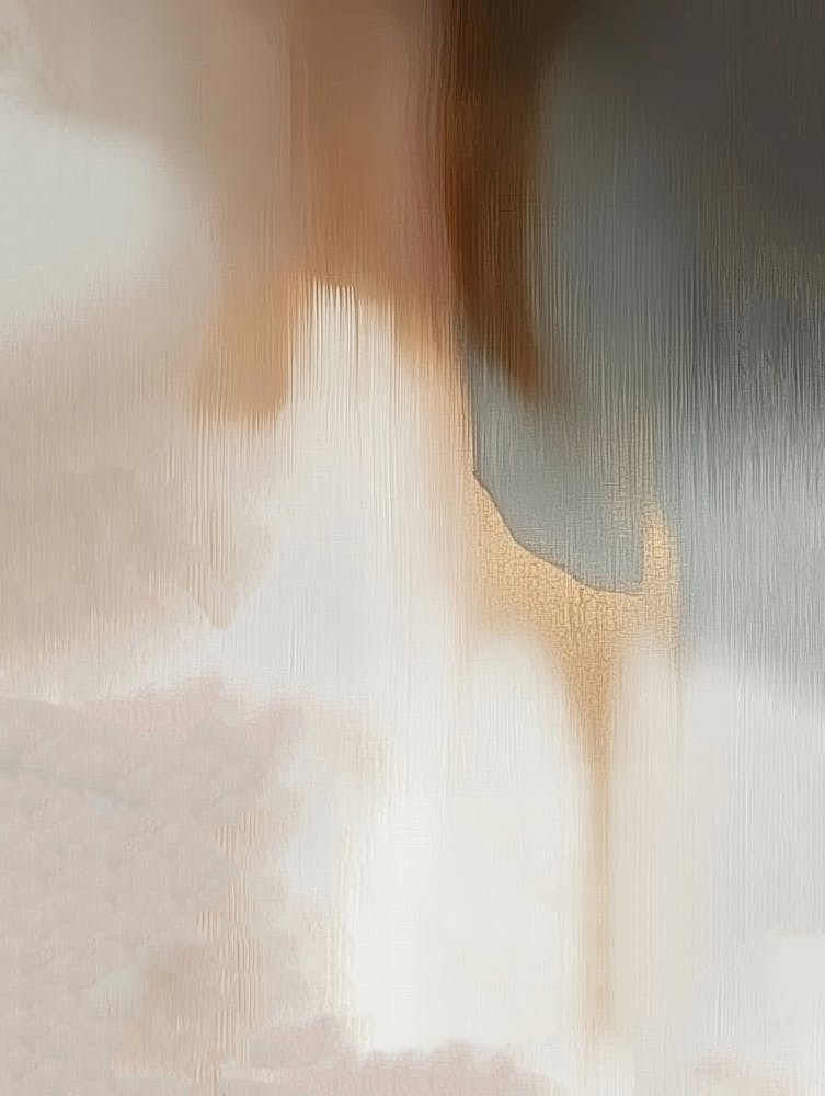 Neutral Abstract Painting With Soft Color Tones 1