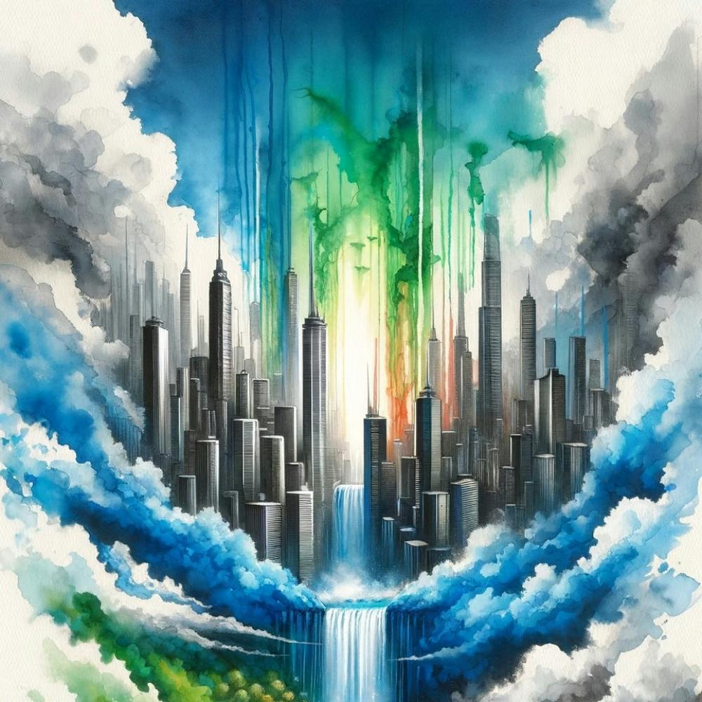 Utopia - Watercolor/Oil