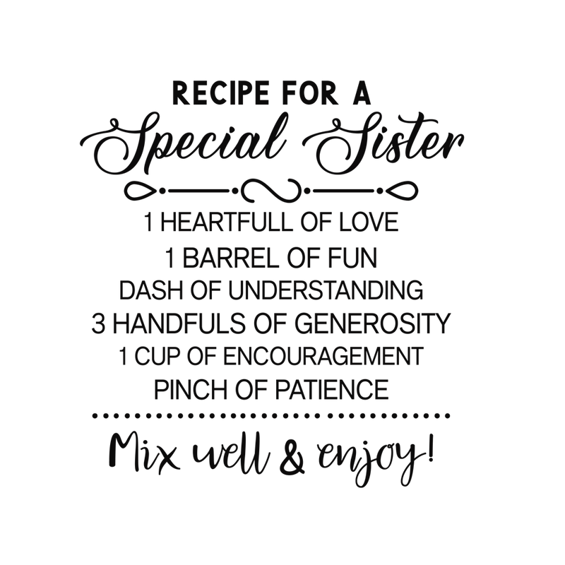 Recipe For A Special Sister