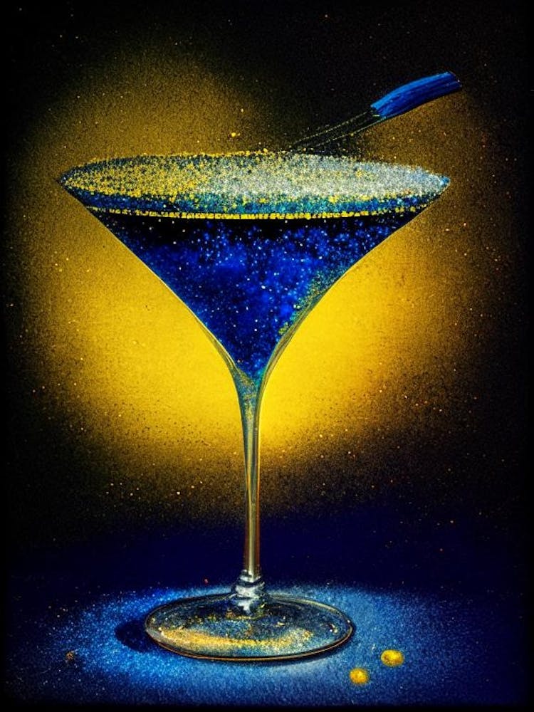 Corpse Reviver #1 Pointillism Cocktail Poster