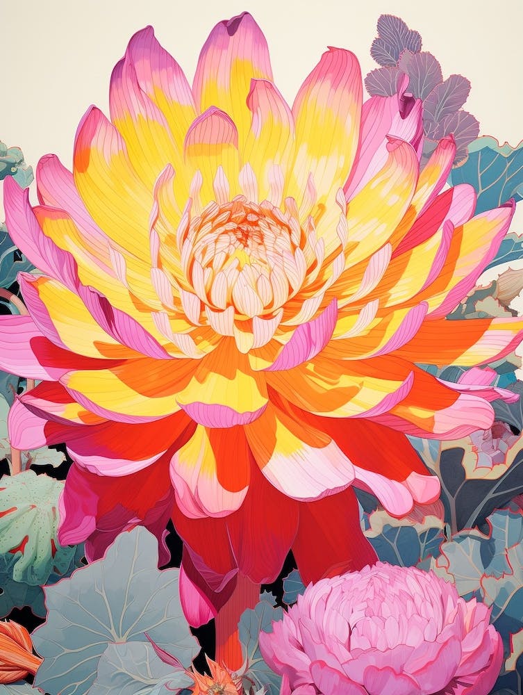 Mexican Style Cactus Illustration Acanthocalycium Cactus 6
