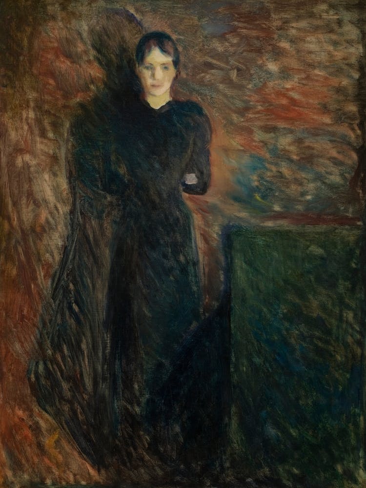 Lady In Black, Edvard Munch