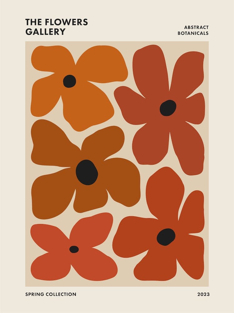 The Flowers Gallery Abstract Retro Floral 5