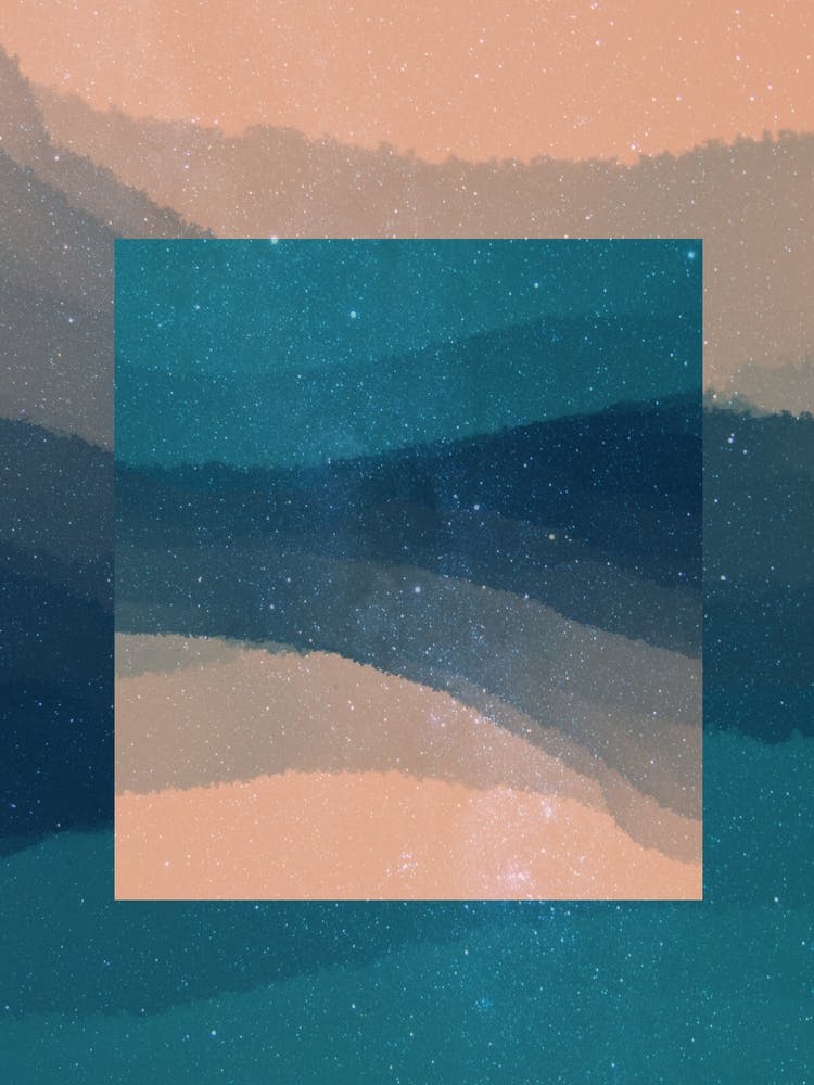 Abstract Minimal Art Blue and twilight sky