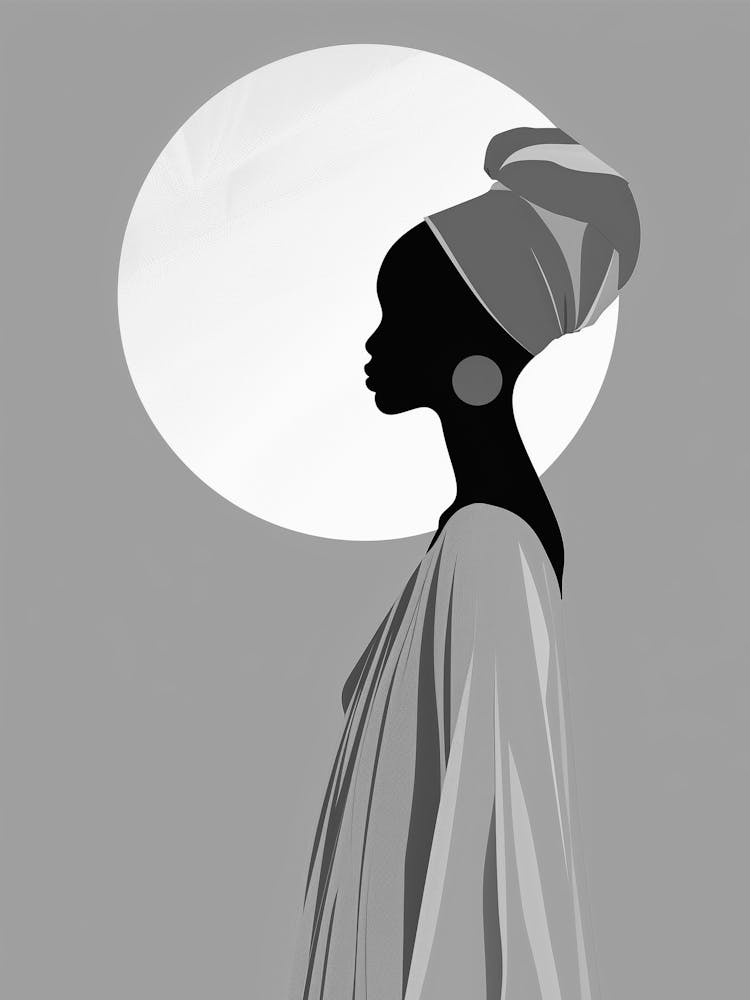 Silhouette Of African Woman 1