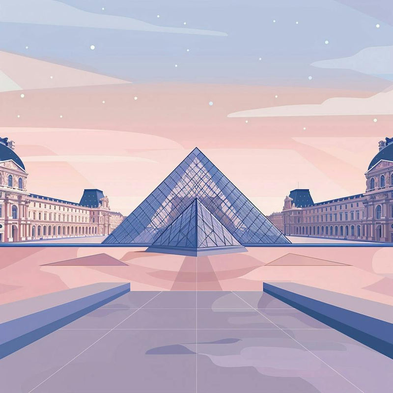 Louvre At Sunset 1