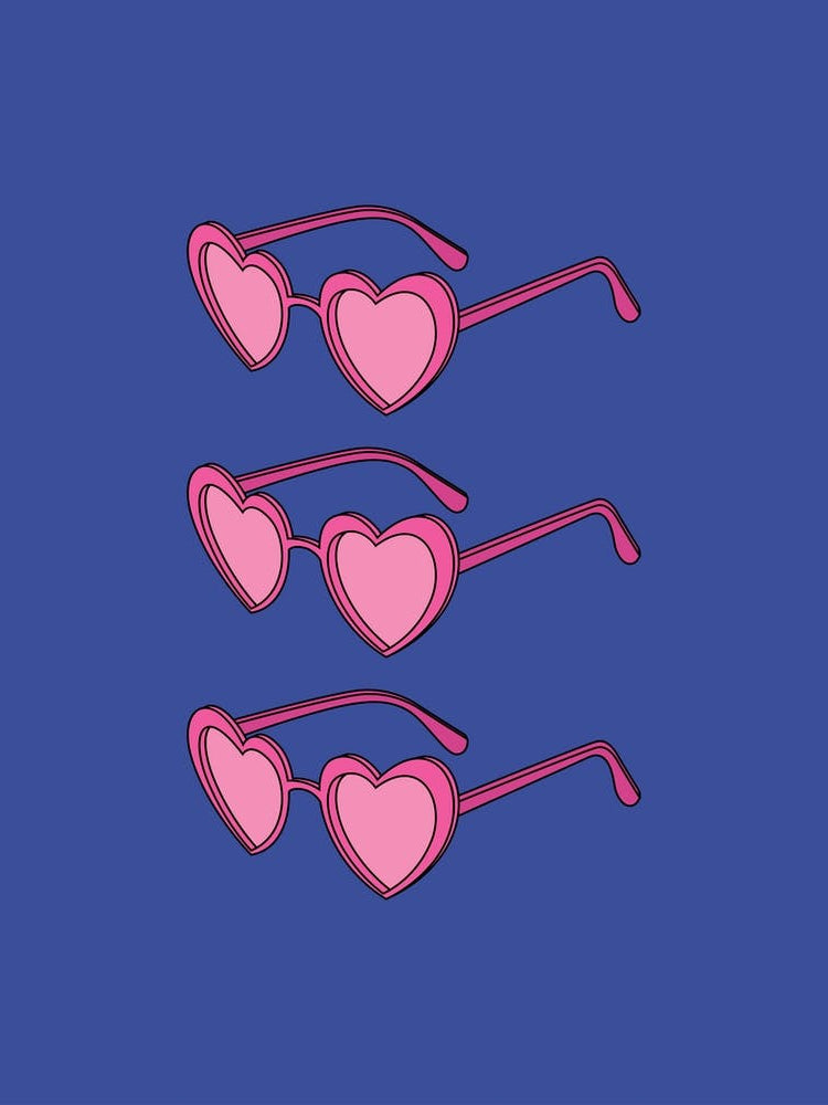 Blue And Pink Sunglasses