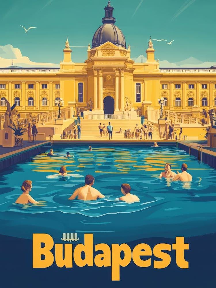 Aihrgdesign A 1970s Inspired Travel Poster For Budapest