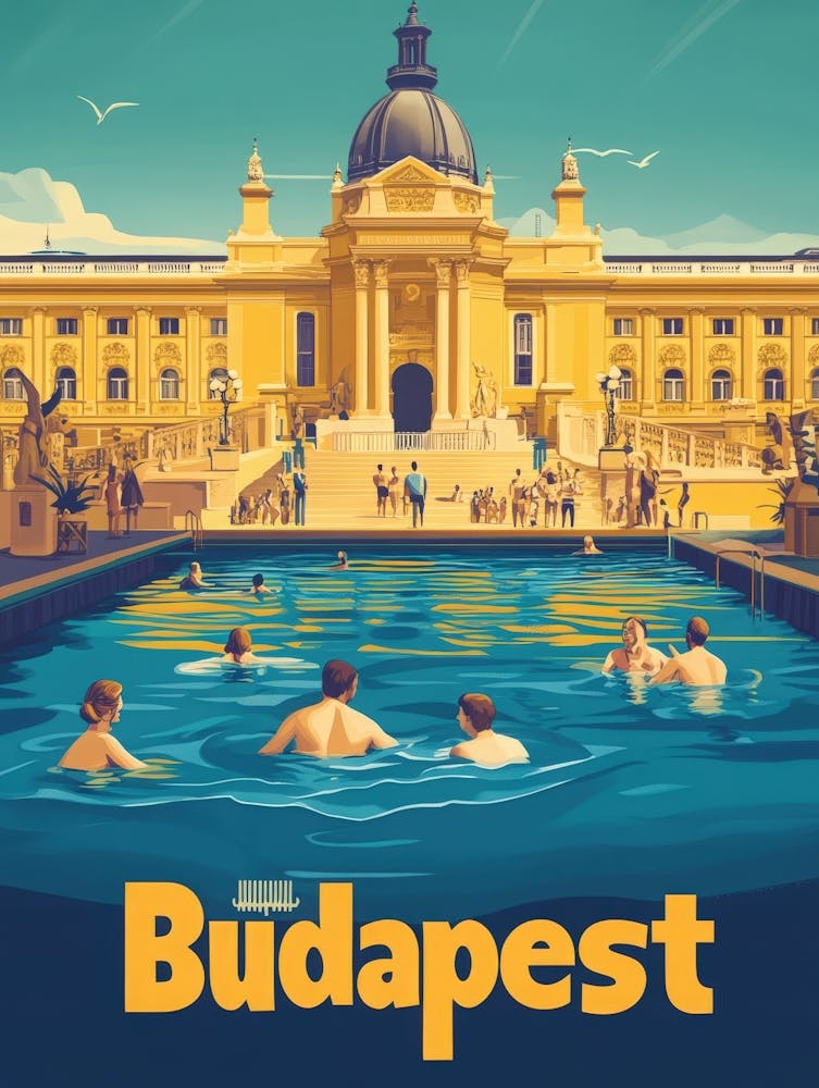Aihrgdesign A 1970s Inspired Travel Poster For Budapest