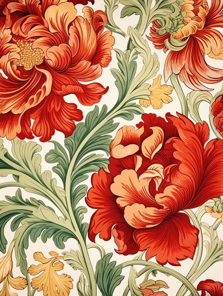 Victorian Floral Wallpaper 1