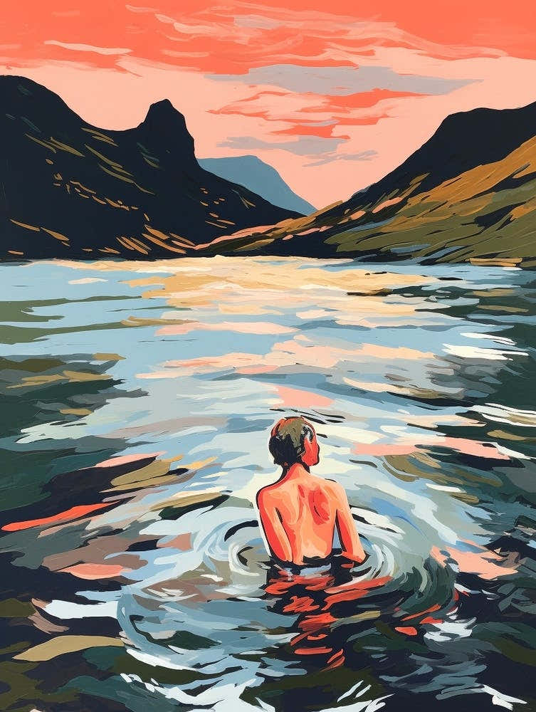 Wild Swimming At Lake District Cumbria 1