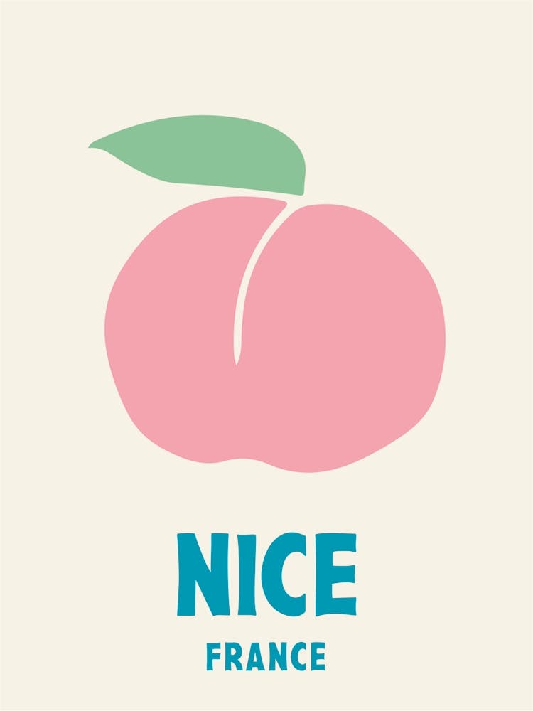 Nice, France, Graphic Style Poster 2