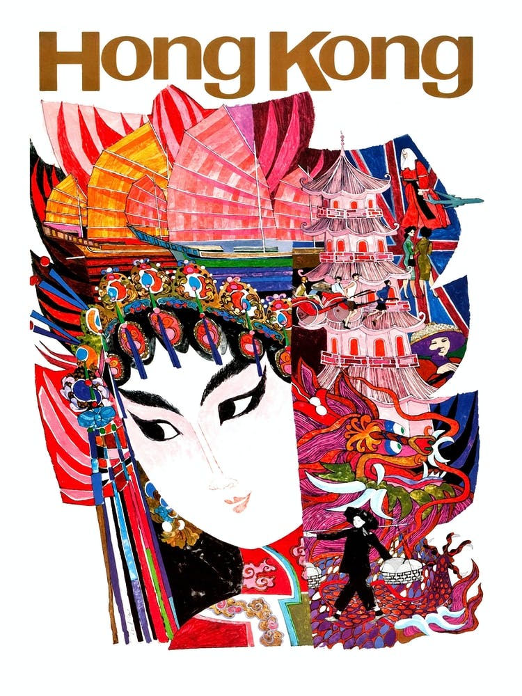 Geisha From Colorful Hongkong
