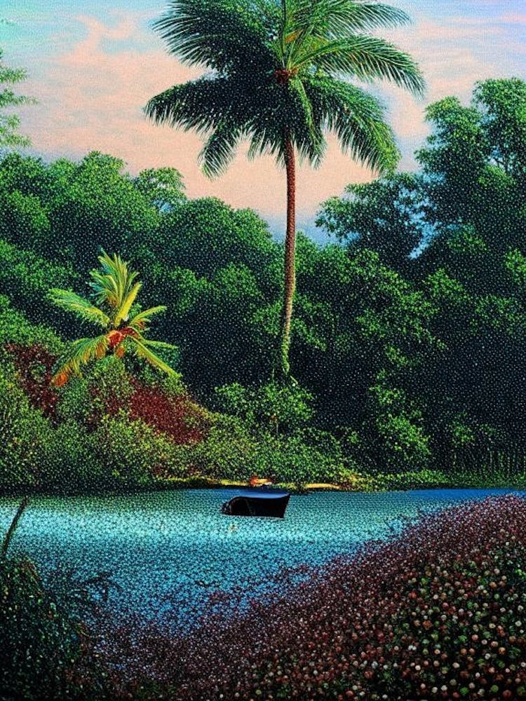 Tanjung Puting National Park Indonesia Pointillism