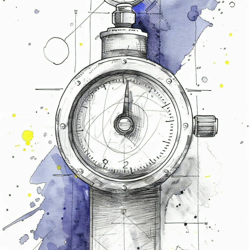 Womens Watch Painting Purple