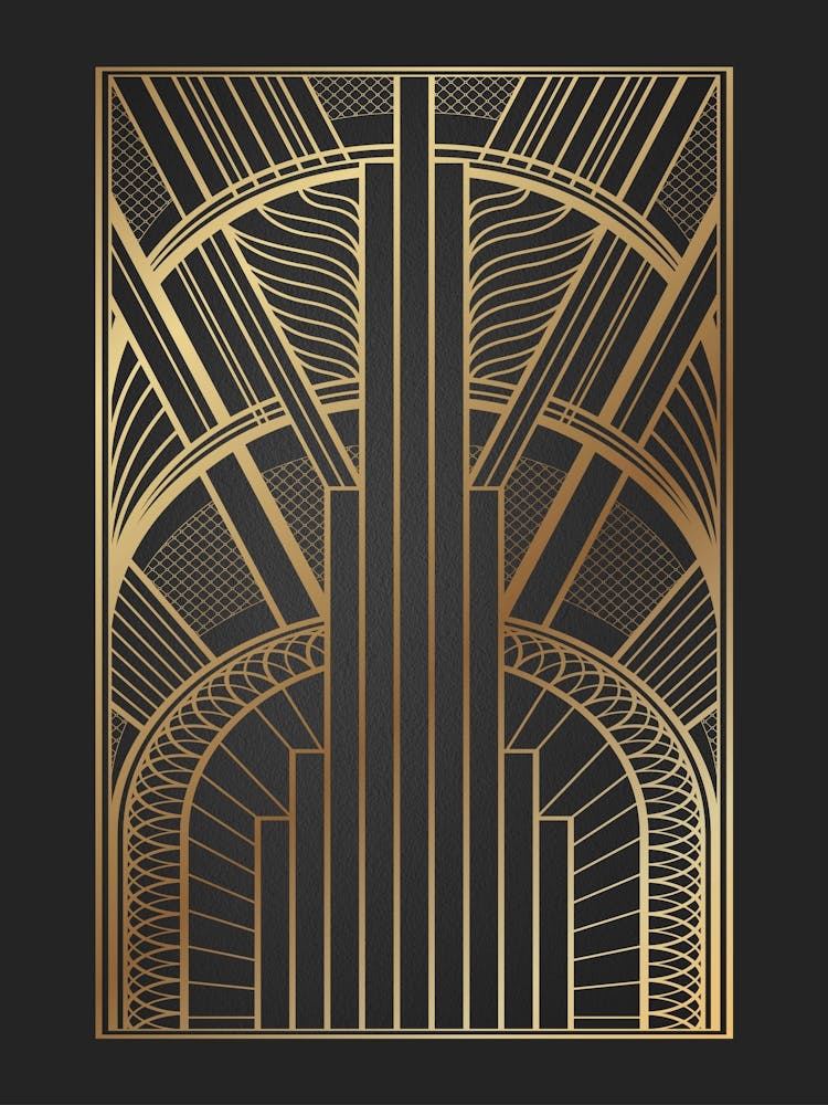 Art Deco Pattern 1 Black and Gold 1