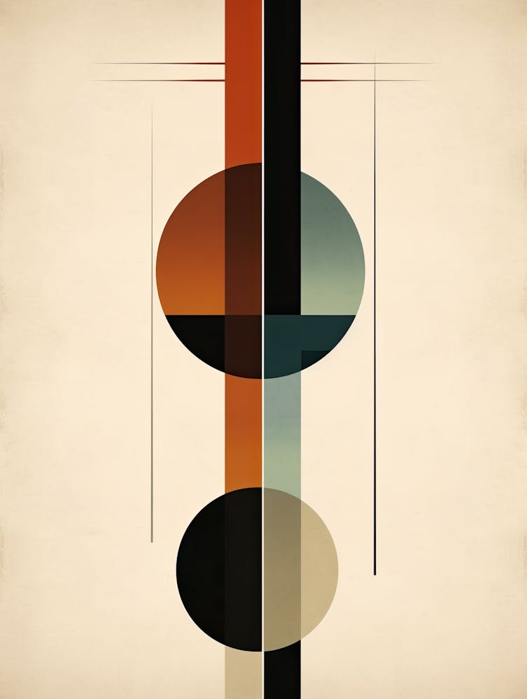 Abstract Oasis; Boho Mid Century Mirage