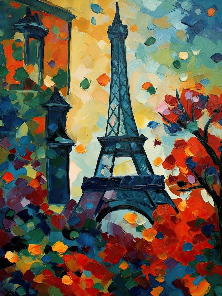 Eiffel Tower Paris France Henri Matisse Style 23