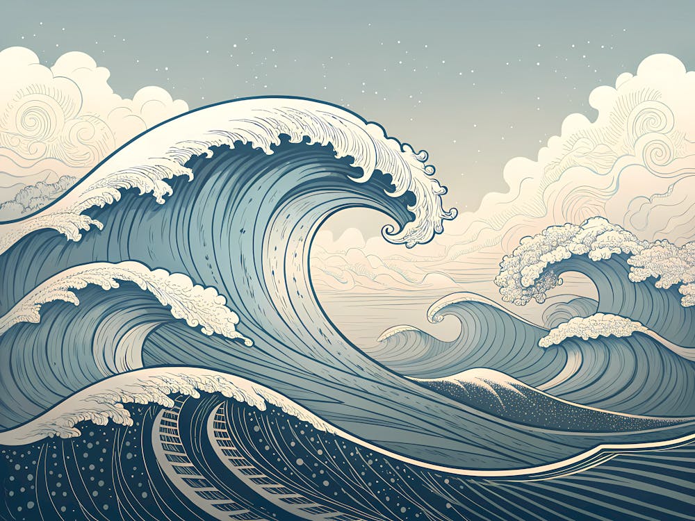 Retro Vintage Style A Minimalist Depiction Of Roll