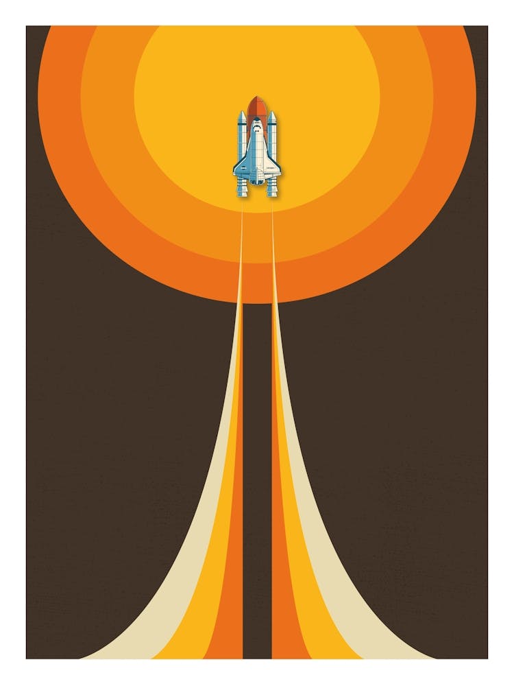 Retro Space Rocket