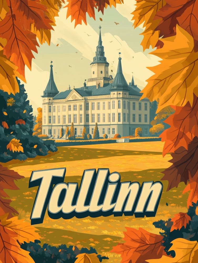 Aihrgdesign A Mid Century Modern Travel Poster For Tallinn 2