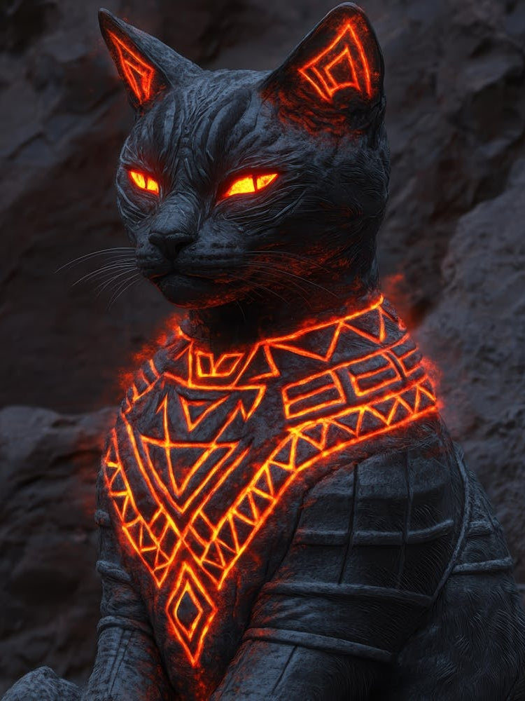 Cat With Glowing Eyes 2