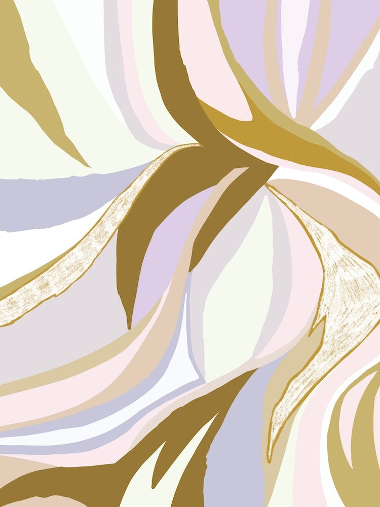 Modern Abstract Olive Purple