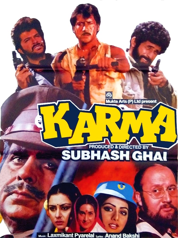 Karma, India, Movie Poster
