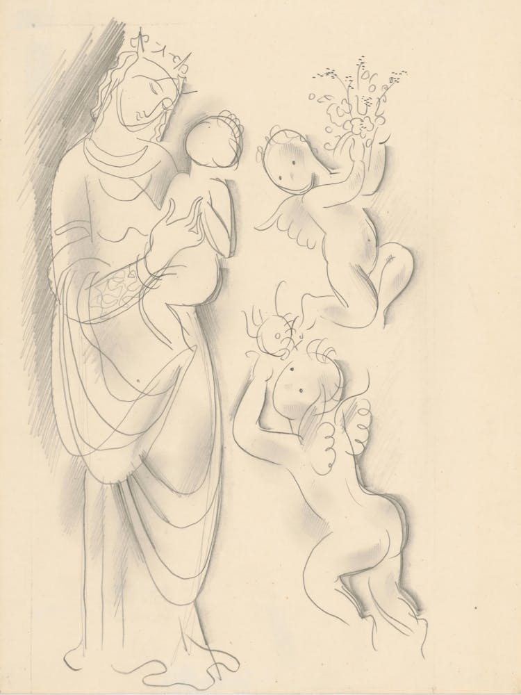 Madonna And Child With Angels, Mikuláš Galanda