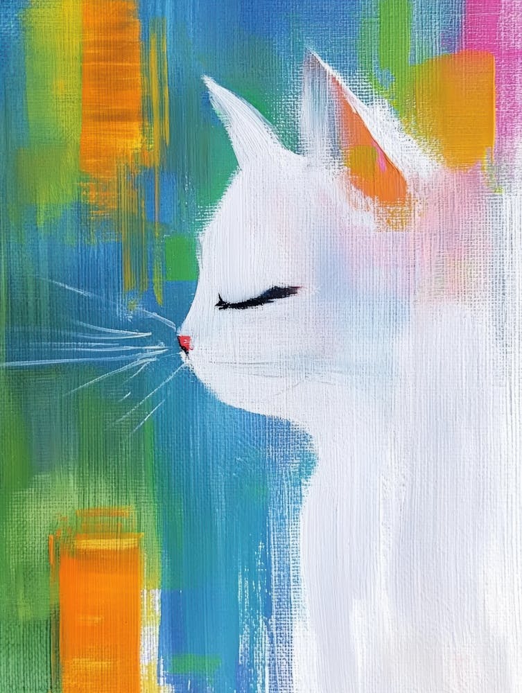 White Cat Canvas Print