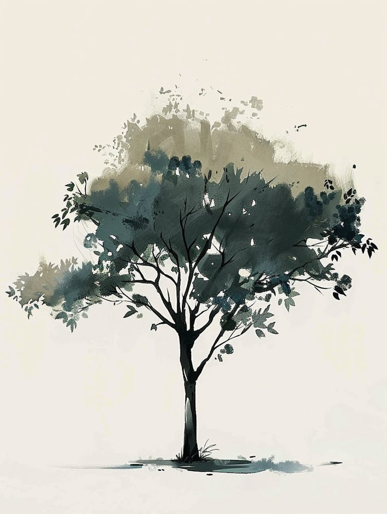 Walnut Tree Pixel Illustration 4