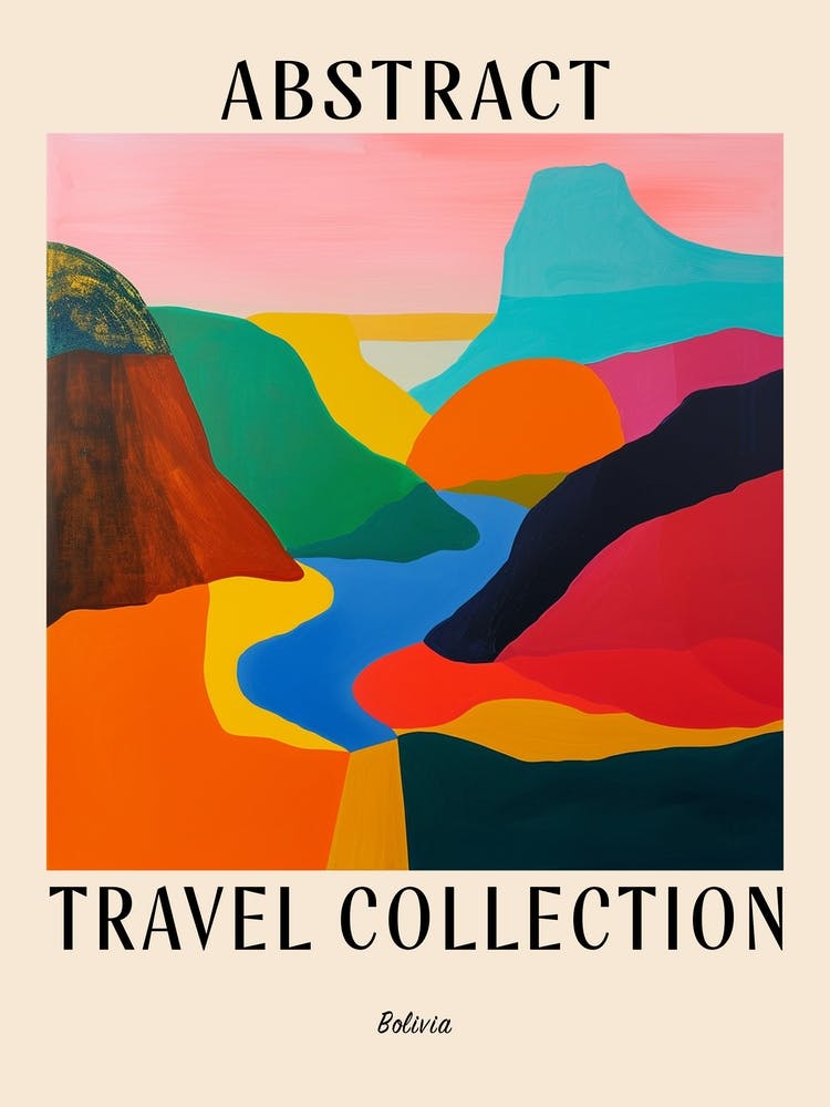 Abstract Travel Collection Poster Bolivia 6