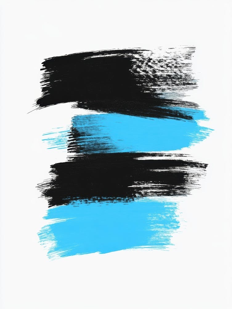 Blue And Black Brush Strokes