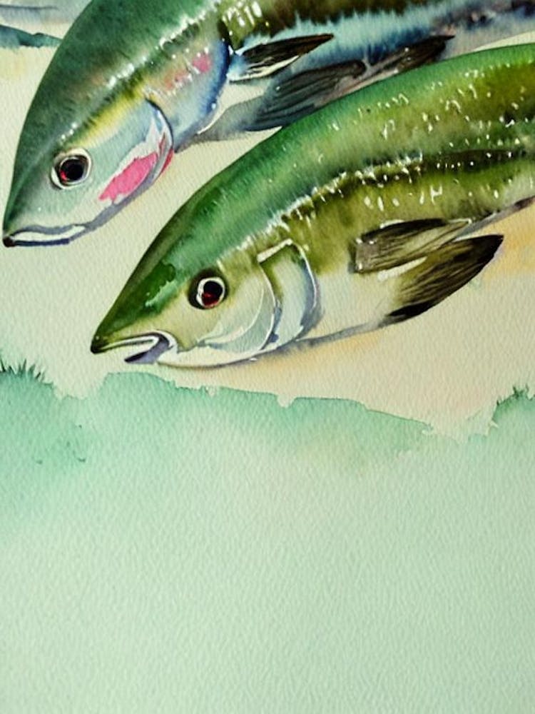 Mackerel Storybook Watercolour