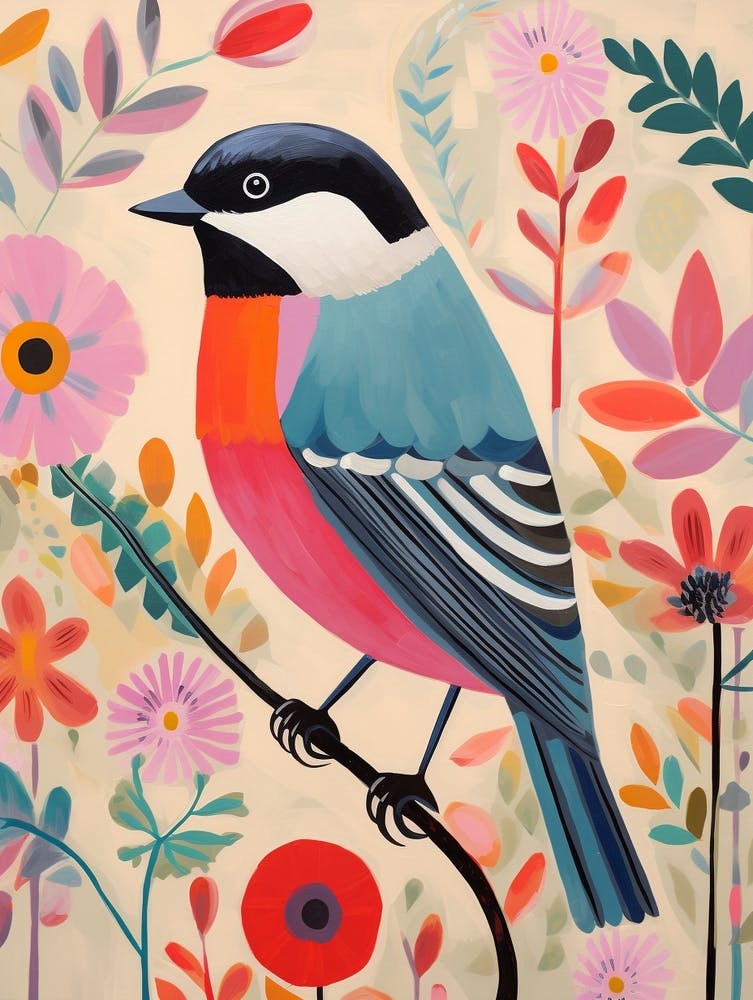 Pink Scandi Carolina Chickadee 2