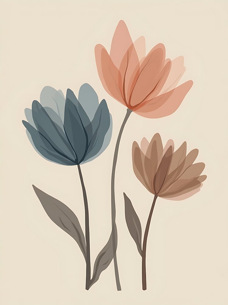 Rêves de Jardin Délicats Fleur Pastel Moderne
