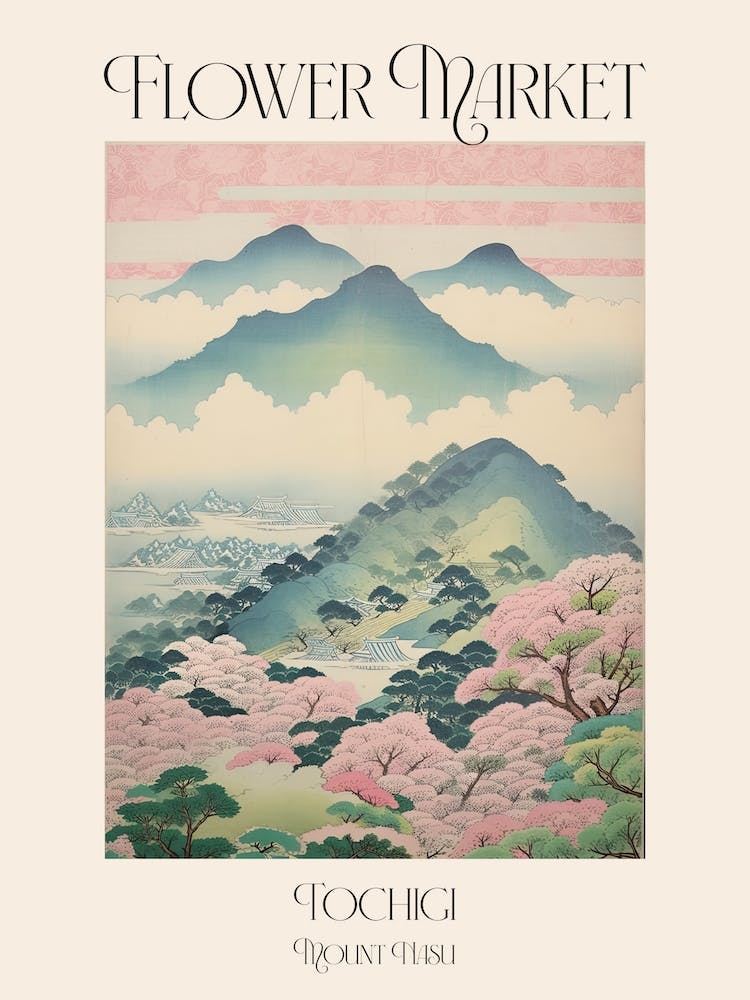 Flower Market Mount Nasu In Tochigi, Japanese Landscape 2 Poster