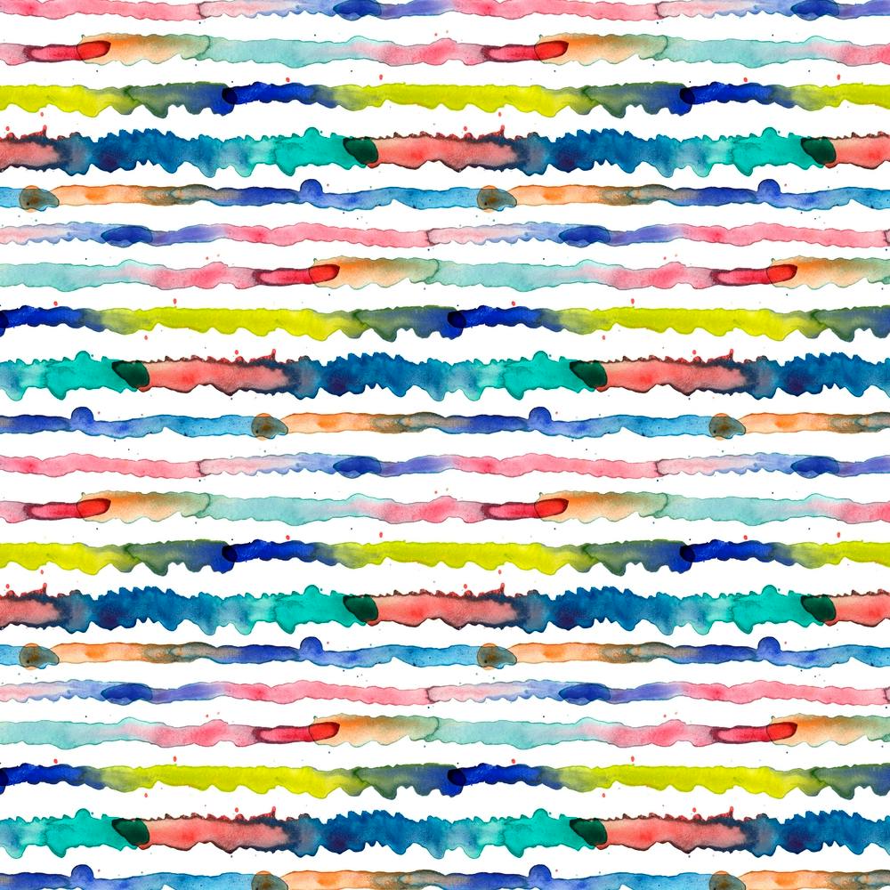 Lignes d'aquarelle dégradées - Carré bleu