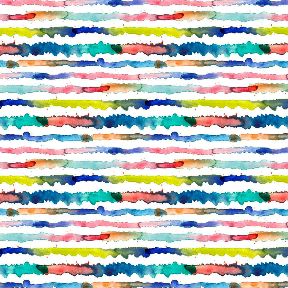 Gradient Watercolor Lines Blue Square