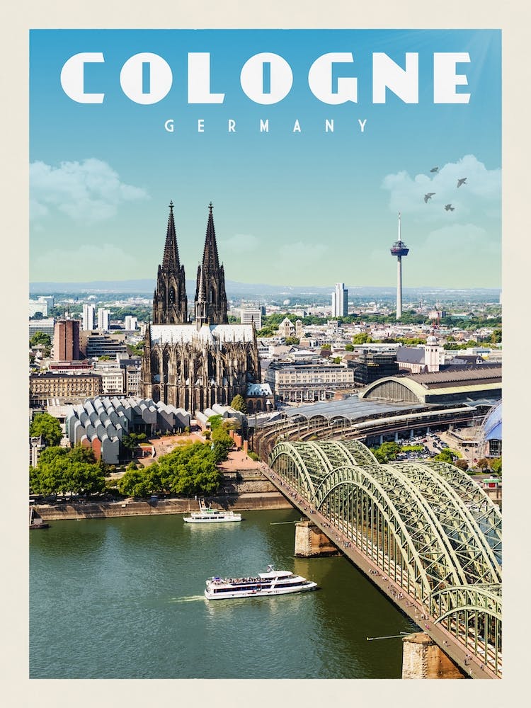 Cologne Germany Travel Poster