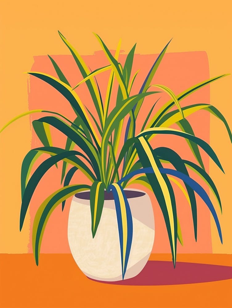Spider Plant Minimalist Illustration 6