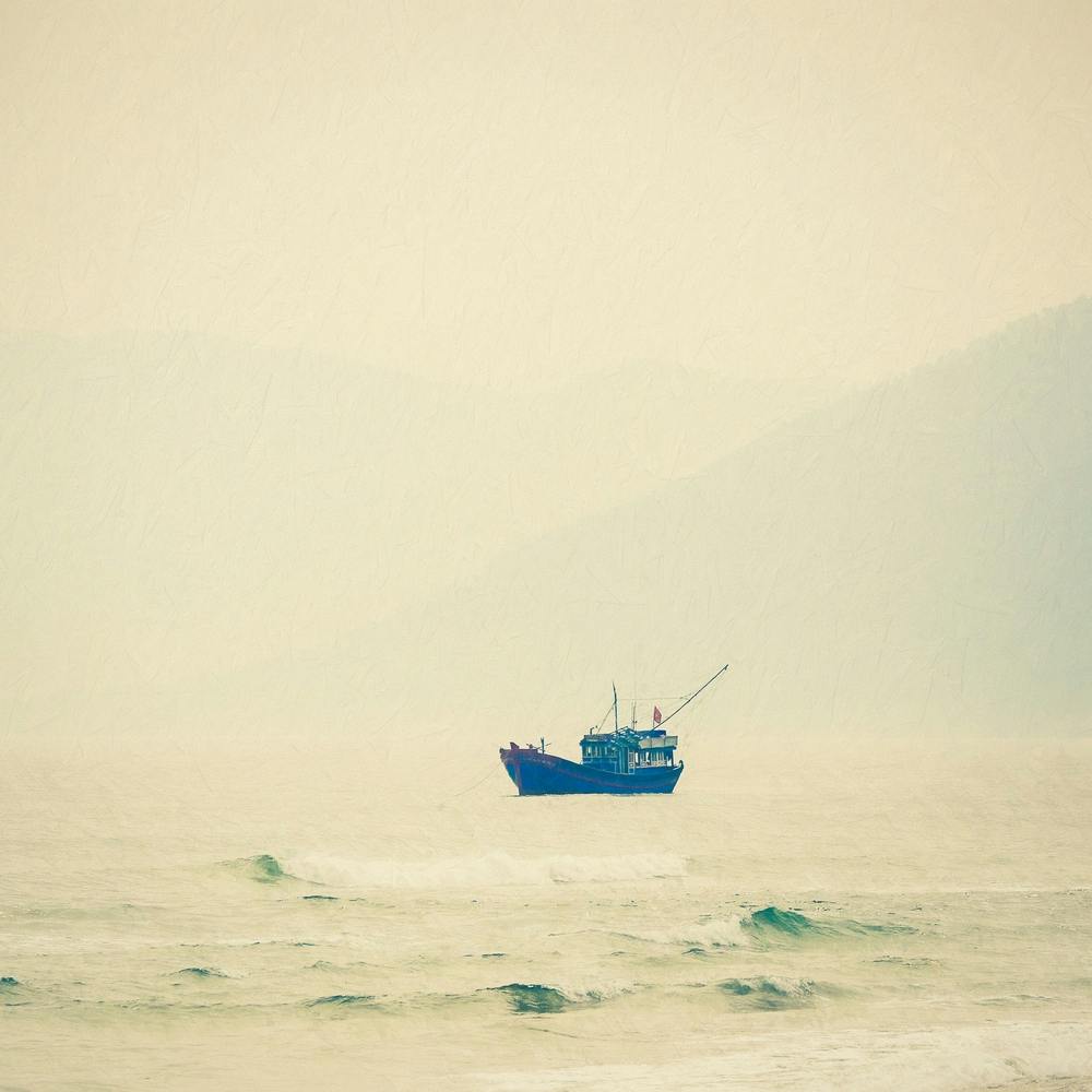 Fishing Boat In A Bay Vietnam