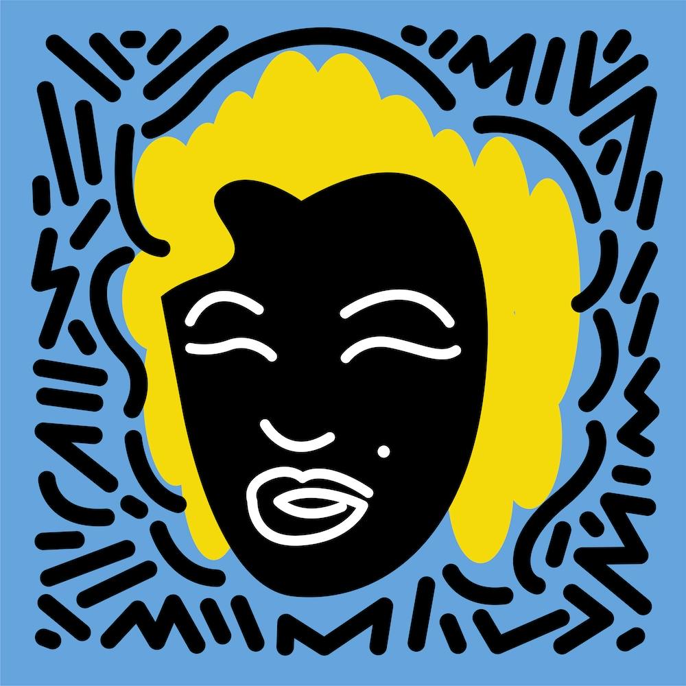 Black Marilyn Blue By Hen Macabi