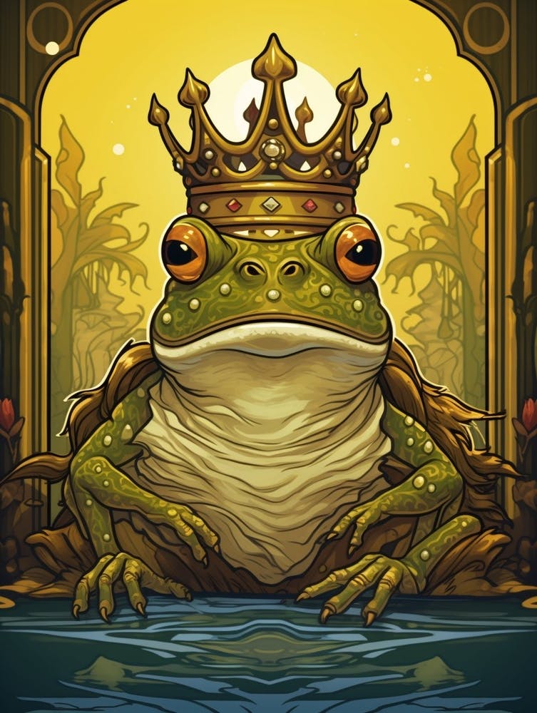 King Of Frogs Art Nouveau 3