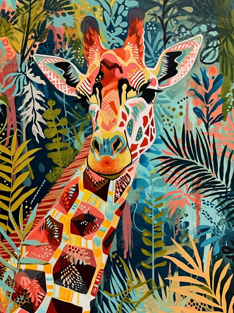 Giraffe Geometric Pattern 4