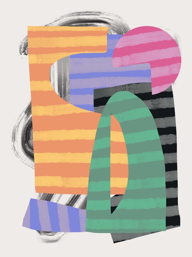 Abstract Stripe Minimal Collage 24